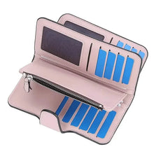 Load image into Gallery viewer, Women's Fashion Faux Leather Wallet with Card Slots & ID Window