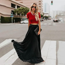 Load image into Gallery viewer, Women's Fashion Long Summer Swing Pleated Skirt