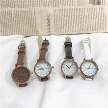 Load image into Gallery viewer, Womens Fashion White Small Watches Quartz Wristwatch Simple Leather Band Fashion Simple Ladies Quartz Watches Mini Ultra-Thin Analog Watches For Girls Students