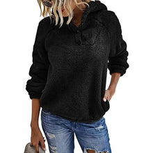 Load image into Gallery viewer, Women’s Fleece Long Sleeves Shaggy Fuzzy Pullover Hoodie