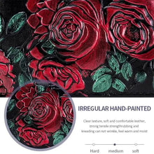 Load image into Gallery viewer, Women's Floral Faux Leather Double Zipper Card Holder and Coin Purse