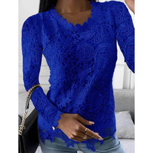 Load image into Gallery viewer, Women's Floral Lace Long Sleeve Blouse Shirt
