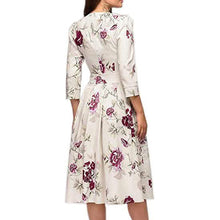 Load image into Gallery viewer, Women's Floral Vintage Dress