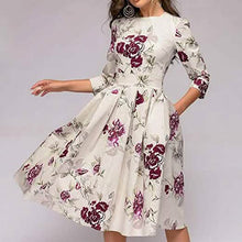 Load image into Gallery viewer, Women's Floral Vintage Dress