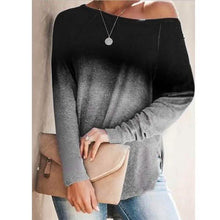Load image into Gallery viewer, Womens Gradient Color O-neck Long Sleeves