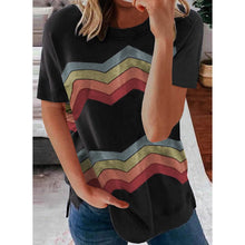 Load image into Gallery viewer, Womens Graphic Crewneck Tee Loose Casual T-Shirt