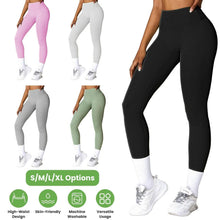Load image into Gallery viewer, Women's High Waist Workout Leggings Tummy Control Compression with 25" Inseam No Front Seam