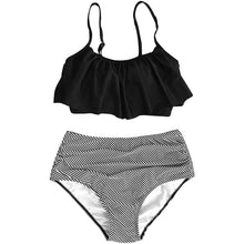 Load image into Gallery viewer, Women's High Waisted Falbala Bikini Set