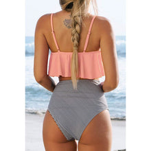 Load image into Gallery viewer, Women's High Waisted Falbala Bikini Set