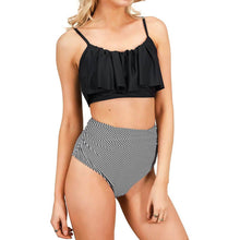 Load image into Gallery viewer, Women's High Waisted Falbala Bikini Set