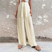 Load image into Gallery viewer, Women's High-Waisted Straight-Leg Strappy Pants