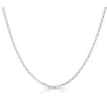Load image into Gallery viewer, Women's Italian Rolo Link Chain in Solid Sterling Silver