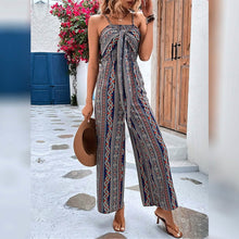 Load image into Gallery viewer, Women's Jumpsuit Pocket Print Geometric Square