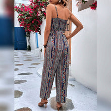 Load image into Gallery viewer, Women's Jumpsuit Pocket Print Geometric Square