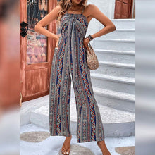 Load image into Gallery viewer, Women's Jumpsuit Pocket Print Geometric Square