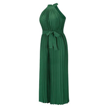 Load image into Gallery viewer, Women's Lace-Up Halter Casual Wide-Leg Jumpsuit
