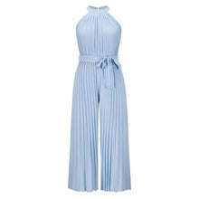 Load image into Gallery viewer, Women's Lace-Up Halter Casual Wide-Leg Jumpsuit