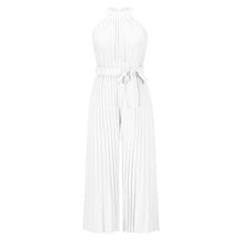 Load image into Gallery viewer, Women's Lace-Up Halter Casual Wide-Leg Jumpsuit