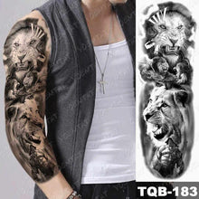 Load image into Gallery viewer, Womens Large Tattoo Eye Lion Waterproof Temporary Sticker Realistic Big Luxury Tattoo Modern Design
