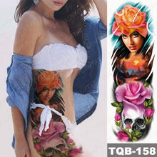 Load image into Gallery viewer, Womens Large Waterproof Temporary Sticker Tattoo Tiger Fox Luxury Design From Wonderland