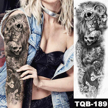 Load image into Gallery viewer, Womens Large Waterproof Temporary Sticker Tattoo Tiger Fox Luxury Design From Wonderland