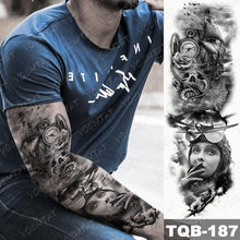 Load image into Gallery viewer, Womens Large Waterproof Temporary Sticker Tattoo Tiger Fox Luxury Design From Wonderland