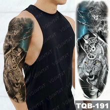 Load image into Gallery viewer, Womens Large Waterproof Temporary Sticker Tattoo Tiger Fox Luxury Design From Wonderland