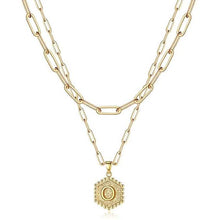 Load image into Gallery viewer, Women's Layered Initial Necklace Letter Pendant