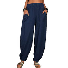 Load image into Gallery viewer, Women's Linen High Waist Wide Leg Pants