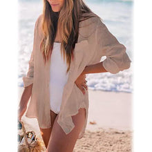 Load image into Gallery viewer, Women's Long Sleeve Beach Shirt Blouse