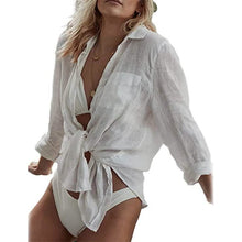 Load image into Gallery viewer, Women's Long Sleeve Beach Shirt Blouse