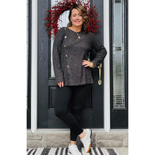 Load image into Gallery viewer, Women's Long Sleeve Crew Neck Tunic Tops Buttons Side