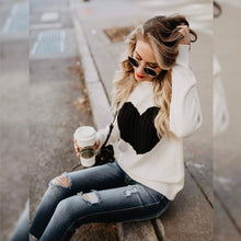 Load image into Gallery viewer, Women's Long Sleeve Crewneck Cute Heart Knitted Sweaters