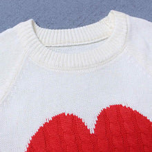 Load image into Gallery viewer, Women's Long Sleeve Crewneck Cute Heart Knitted Sweaters