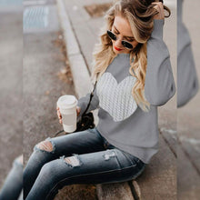 Load image into Gallery viewer, Women's Long Sleeve Crewneck Cute Heart Knitted Sweaters