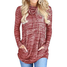 Load image into Gallery viewer, Women's Long Sleeve High Collar Tops Casual Tie Dye Sweatshirt