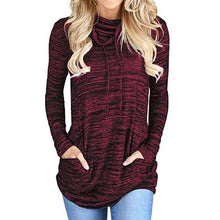 Load image into Gallery viewer, Women's Long Sleeve High Collar Tops Casual Tie Dye Sweatshirt