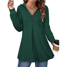 Load image into Gallery viewer, Women's Long Sleeve Hooded Tunic Tops