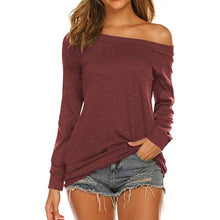 Load image into Gallery viewer, Women's Long Sleeve Off Shoulder Top