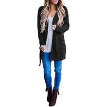 Load image into Gallery viewer, Women's Long Sleeve Soft Chunky Knit Sweater Coat
