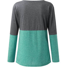 Load image into Gallery viewer, Women's Long Sleeve V Neck Loose Basic Shirt