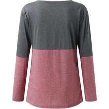 Load image into Gallery viewer, Women's Long Sleeve V Neck Loose Basic Shirt