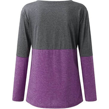 Load image into Gallery viewer, Women's Long Sleeve V Neck Loose Basic Shirt