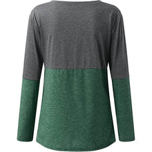 Load image into Gallery viewer, Women's Long Sleeve V Neck Loose Basic Shirt