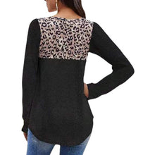 Load image into Gallery viewer, Womens Loose Tops Long Sleeve Tunic Color Block Casual Shirts