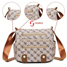 Load image into Gallery viewer, Women's Multi Pocket Plaid Pattern Crossbody Bag