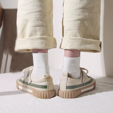Load image into Gallery viewer, Womens New Spring Fashion Canvas Casual Flats Striped Vulcanize Fashion Style Sneakers Low-Cut Trainers Canvas Flat Sneakers Casual Slip On Canvas Comfortable Design