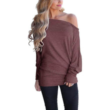 Load image into Gallery viewer, Women's Off-Shoulder Long-Sleeved Top