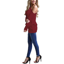 Load image into Gallery viewer, Women's Off-Shoulder Long-Sleeved Top
