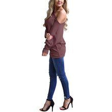 Load image into Gallery viewer, Women's Off-Shoulder Long-Sleeved Top